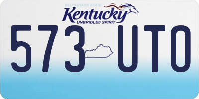 KY license plate 573UTO