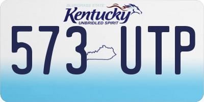 KY license plate 573UTP