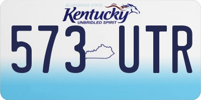 KY license plate 573UTR