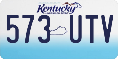 KY license plate 573UTV