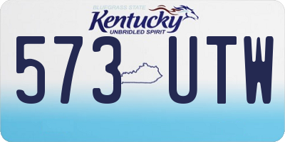 KY license plate 573UTW