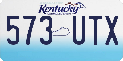 KY license plate 573UTX