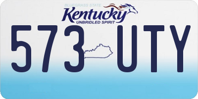 KY license plate 573UTY