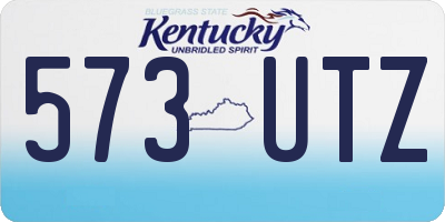 KY license plate 573UTZ