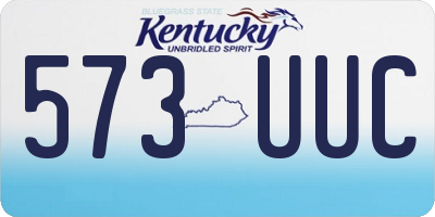 KY license plate 573UUC