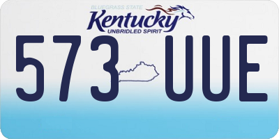 KY license plate 573UUE