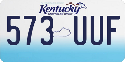 KY license plate 573UUF