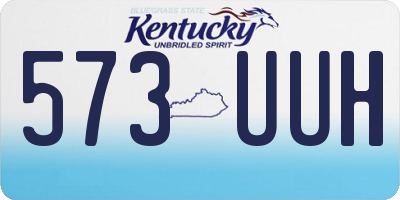KY license plate 573UUH