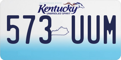 KY license plate 573UUM