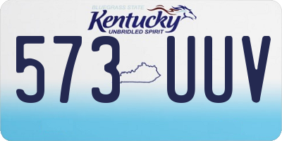 KY license plate 573UUV
