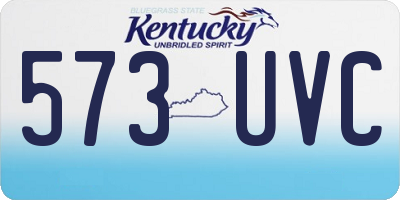 KY license plate 573UVC