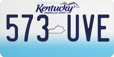 KY license plate 573UVE