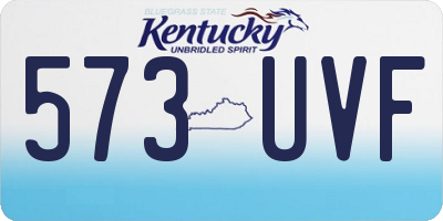 KY license plate 573UVF