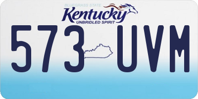 KY license plate 573UVM