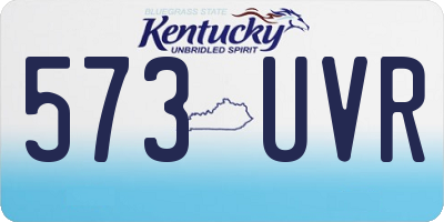 KY license plate 573UVR