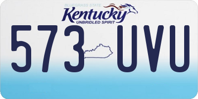 KY license plate 573UVU
