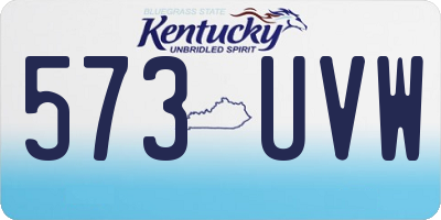 KY license plate 573UVW