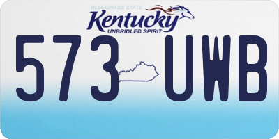 KY license plate 573UWB