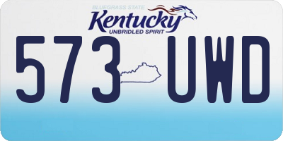 KY license plate 573UWD