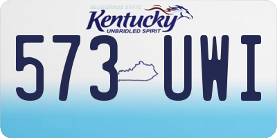 KY license plate 573UWI