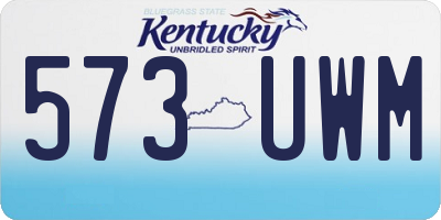 KY license plate 573UWM