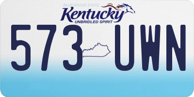 KY license plate 573UWN