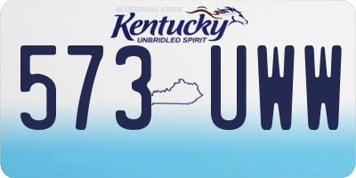 KY license plate 573UWW