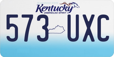 KY license plate 573UXC