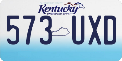 KY license plate 573UXD