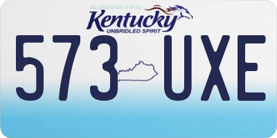 KY license plate 573UXE