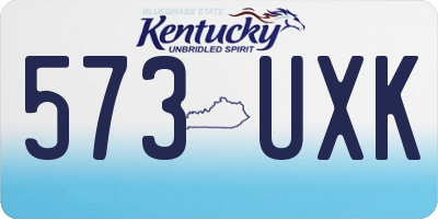 KY license plate 573UXK