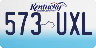 KY license plate 573UXL