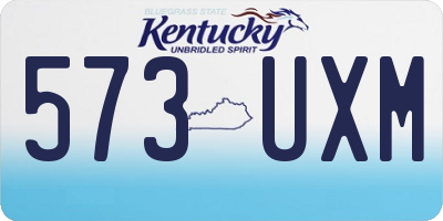 KY license plate 573UXM