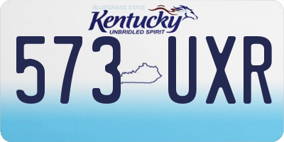 KY license plate 573UXR