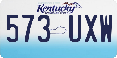 KY license plate 573UXW