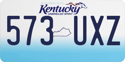 KY license plate 573UXZ