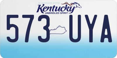 KY license plate 573UYA