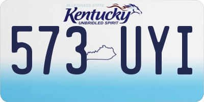 KY license plate 573UYI