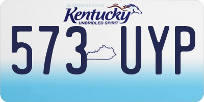 KY license plate 573UYP