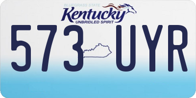 KY license plate 573UYR