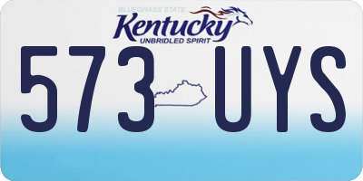 KY license plate 573UYS
