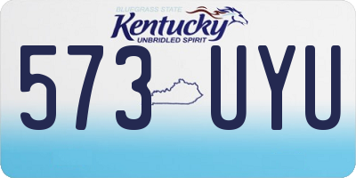 KY license plate 573UYU