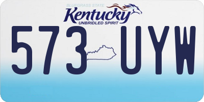 KY license plate 573UYW