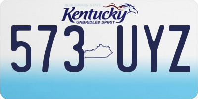 KY license plate 573UYZ