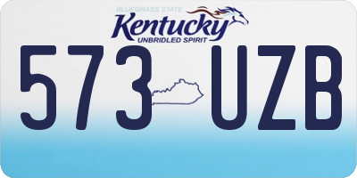 KY license plate 573UZB