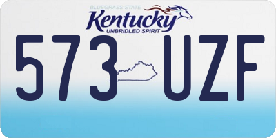 KY license plate 573UZF