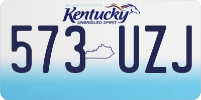 KY license plate 573UZJ