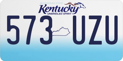 KY license plate 573UZU