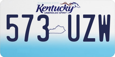 KY license plate 573UZW