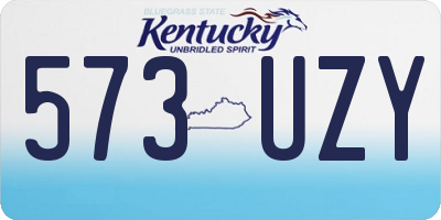 KY license plate 573UZY